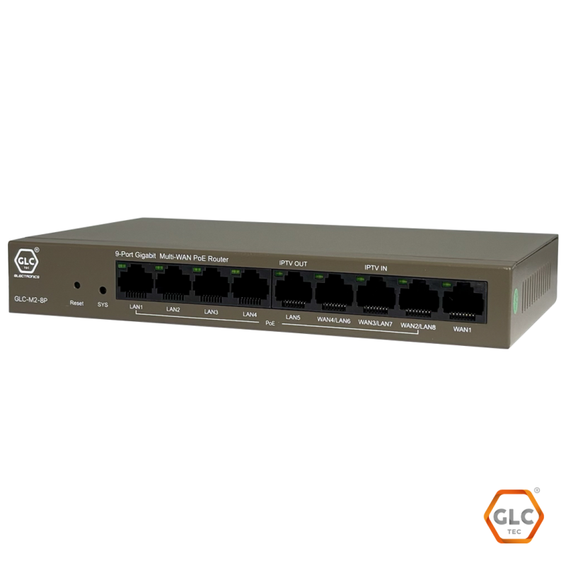 Router (3 En 1 - Controlador / Balanceador) Glcfi 9*Ge (Max. 4 Wan, Max. 8 Lan) Poe