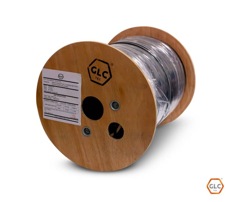 Drop Cable Flat 1 Cores Sm Fig.8 C/Portante De Acero X 1000 Mts Tensor 0.8Mm